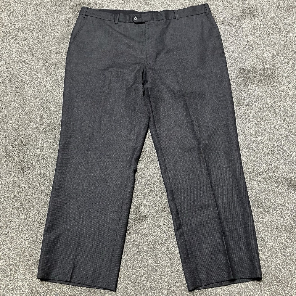 Men's Linea Naturale Luxe Wool Charcoal Gray Dress Pants Sz 40 Made in Italy
